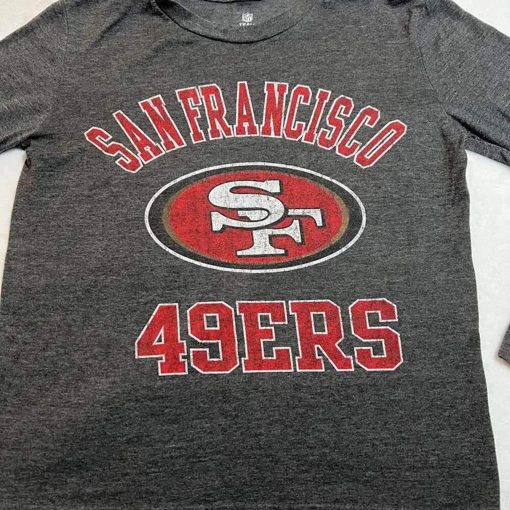 NFL Team Apparel Boys San Francisco 49ers Shirt Size M/8 Football Sports Casual